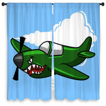 Vector Illustration Of Military Aircraft Especially For Attack Window Curtains 84082367