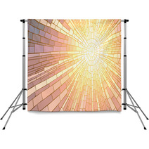 Vector Illustration Of Mosaic Sunset. Backdrops 63777492