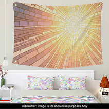 Vector Illustration Of Mosaic Sunset. Wall Art 63777492