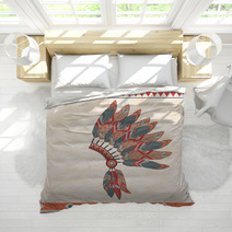 Vector Illustration Of Native American Indian Chief Headdress Bedding 60501497