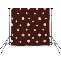 Vector Illustration Of Pink Flowers Pattern Backdrops 47323486