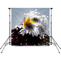 Vector Illustration Of The Eagles Head Backdrops 108749114