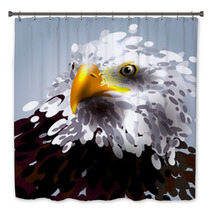 Vector Illustration Of The Eagles Head Bath Decor 108749114