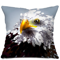 Vector Illustration Of The Eagles Head Pillows 108749114