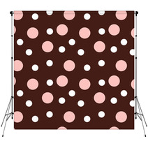 Vector Illustration Pink And White Dots Pattern Backdrops 47322758