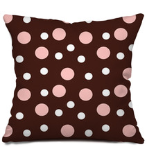 Vector Illustration Pink And White Dots Pattern Pillows 47322758