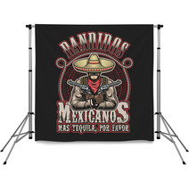 Vector Illustrtion Of Mexican Bandit Print Template Backdrops 88458710