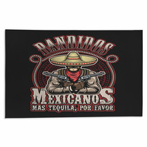 Vector Illustrtion Of Mexican Bandit Print Template Rugs 88458710