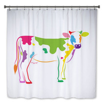 Vector Image Of An Cow On White Background Bath Decor 69118696