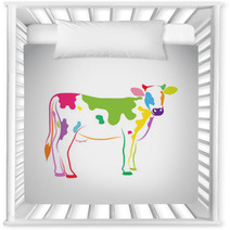 Vector Image Of An Cow On White Background Nursery Decor 69118696