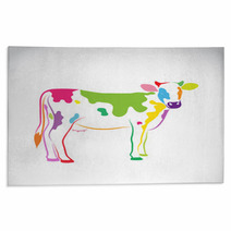 Vector Image Of An Cow On White Background Rugs 69118696