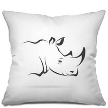 Vector Image Of Rhino Head Pillows 67694969