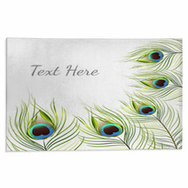 Vector Isolated Peacock Feather Background Rugs 85753420