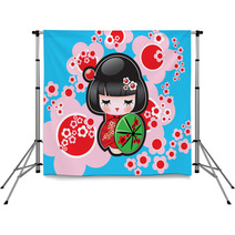 Vector Japanese Doll Backdrops 15774330