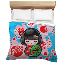 Vector Japanese Doll Bedding 15774330