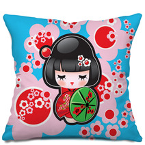 Vector Japanese Doll Pillows 15774330