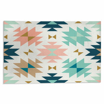 Vector Kilim Tribal Cream Green And Pink Seamless Repeat Backround Rugs 202539137