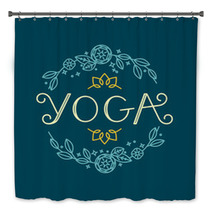 Vector Logo Design Template Yoga Bath Decor 119446132