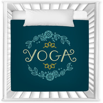 Vector Logo Design Template Yoga Nursery Decor 119446132