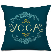 Vector Logo Design Template Yoga Pillows 119446132