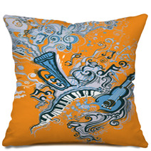 Vector Musical Jazz. Pillows 60335861