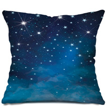Vector Night Starry Sky Background. Pillows 66517383