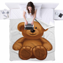 Vector Of Cute Bear. Blankets 43628089