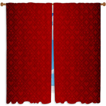 Vector Of Red Poker Background Window Curtains 44833082