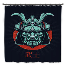 Vector Samurai Mask Bath Decor 59194922