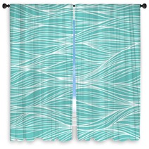 Vector Seamless Abstract Pattern Waves Window Curtains 101362094
