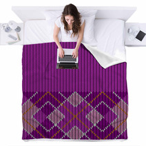 Vector Seamless Argyle Sweater Background, Detailed Blankets 64480642
