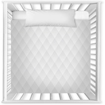 Vector Seamless Background, White Geometric Texture. Nursery Decor 64977623