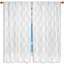 Vector Seamless Background, White Geometric Texture. Window Curtains 64977623