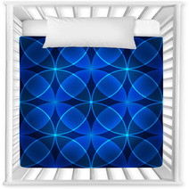 Vector Seamless Blue Pattern Made Of Circles Nursery Decor 62002891