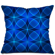 Vector Seamless Blue Pattern Made Of Circles Pillows 62002891