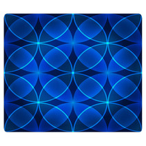 Vector Seamless Blue Pattern Made Of Circles Rugs 62002891