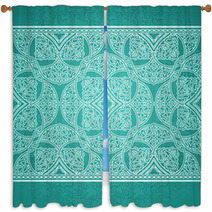 Vector Seamless Border In Eastern Style. Window Curtains 71213836