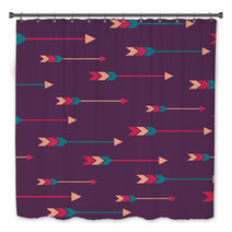 Vector Seamless Colorful Ethnic Pattern With Arrows Bath Decor 61649019