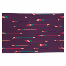Vector Seamless Colorful Ethnic Pattern With Arrows Rugs 61649019