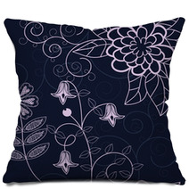 Vector Seamless Flower Background Pillows 51105643