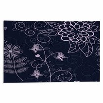 Vector Seamless Flower Background Rugs 51105643