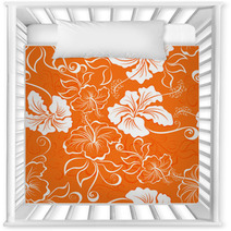 Vector Seamless Hibiscus Flower Background  Hawaiian Patterns Nursery Decor 57914421