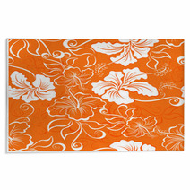 Vector Seamless Hibiscus Flower Background  Hawaiian Patterns Rugs 57914421
