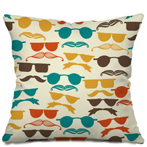 Vector Seamless Hipster Pattern Pillows 57095877