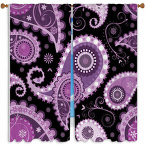 Vector. Seamless Paisley Background Window Curtains 10728885