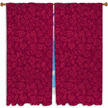 Vector Seamless Vintage Floral Pattern. Window Curtains 59458531