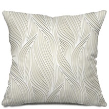 Vector Seamless Wave Background Of Plants Drawn Lines Pillows 79511997