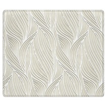 Vector Seamless Wave Background Of Plants Drawn Lines Rugs 79511997