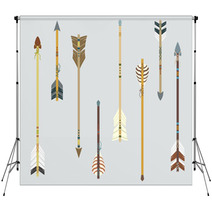 Vector Set Of Colorful Ethnic Arrows Backdrops 59248019