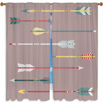 Vector Set Of Colorful Ethnic Arrows Window Curtains 59248015